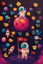 دیوار صخره نوردی کودک مدل فضایی